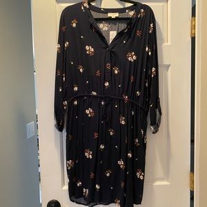 NWT Loft floral shirt dress